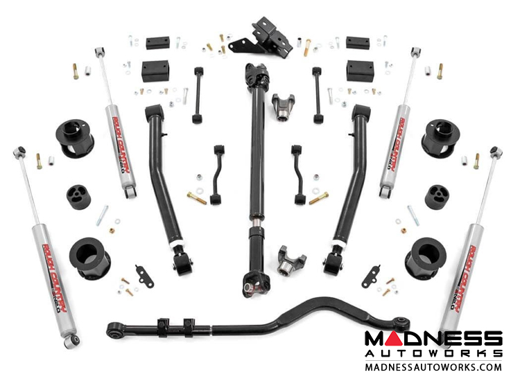 Jeep Wrangler JL Spacer Suspension Lift Kit w/ Adjustable Control Arms - Stage 2 - 3.5" Lift